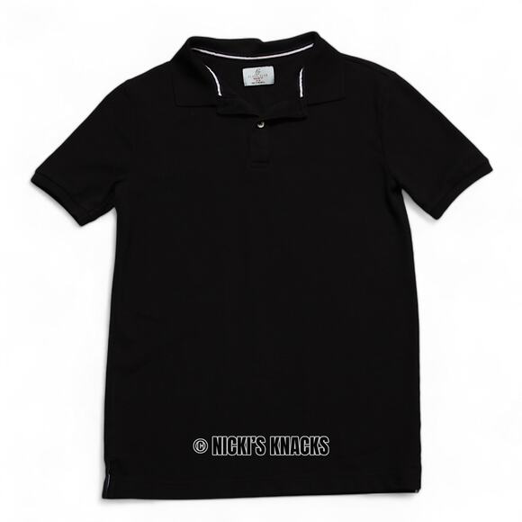 Class Club Boys Black Polo Shirt Short Sleeve Collared Modern Fit Size 14/16 - Picture 1 of 6